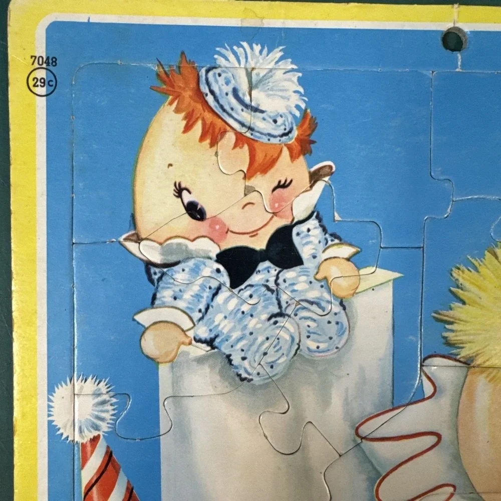 Puzzle Humpty Dumpty Vintage Saalfield Pub Co Pre School 1950s Jack‎ In The Box